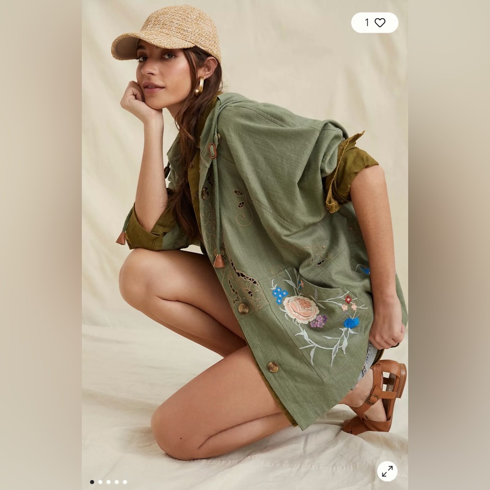 NWT Anthropologie Heirloom Novelty Embroidered Jacket XS
